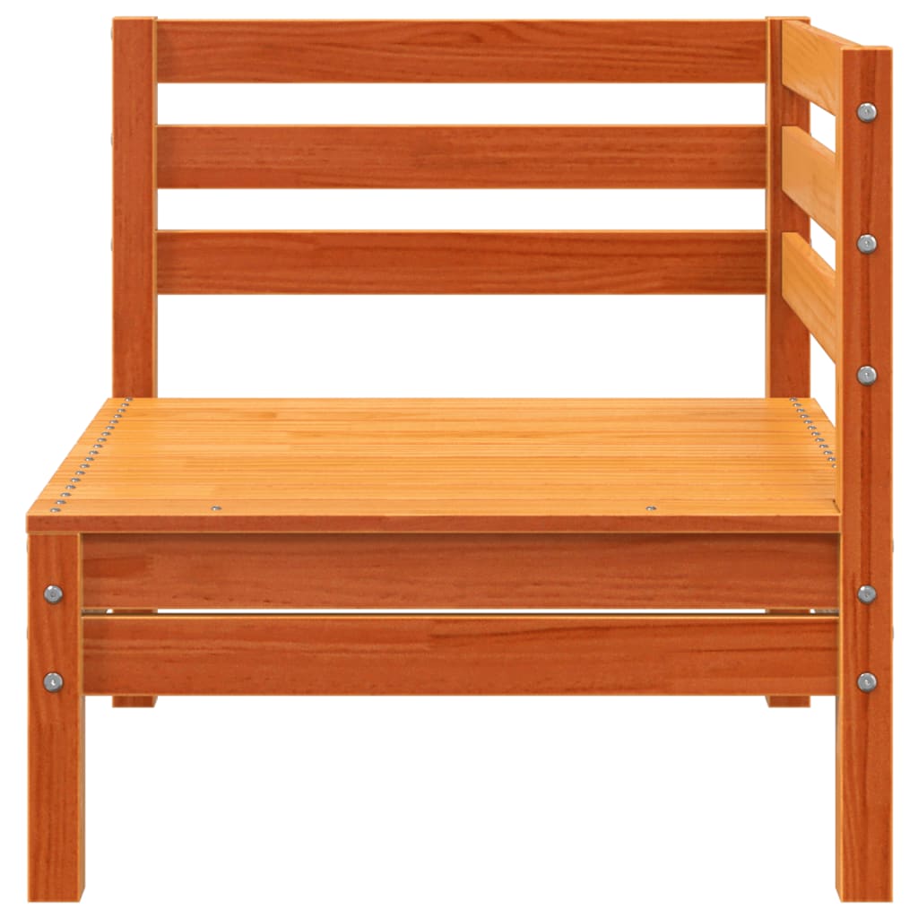 Canapea de grădină 2 locuri/taburet, maro ceruit lemn masiv pin GartenMobel Dekor