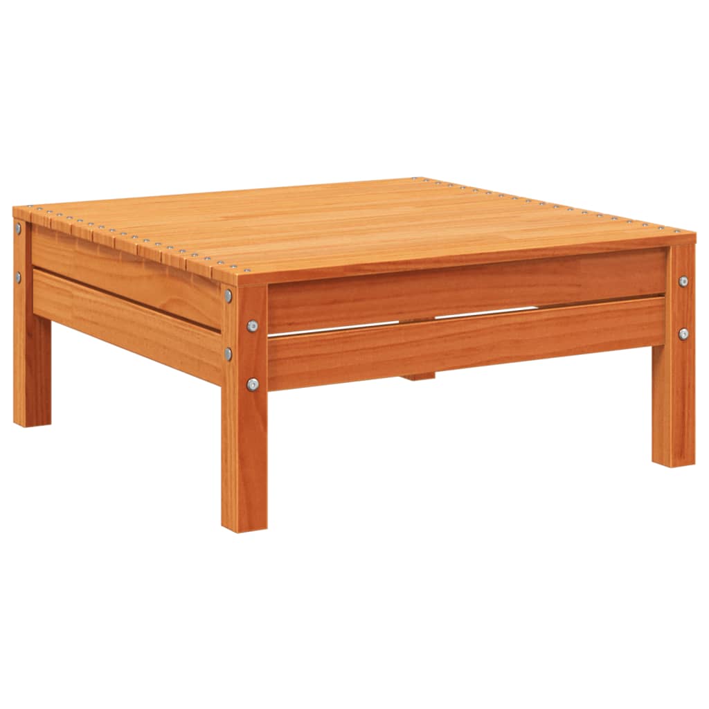 Canapea de grădină 3 locuri/taburet, maro ceruit lemn masiv pin GartenMobel Dekor