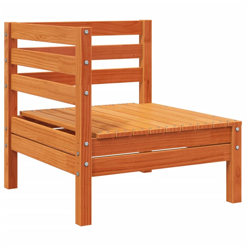 Canapea de grădină 3 locuri/taburet, maro ceruit lemn masiv pin GartenMobel Dekor