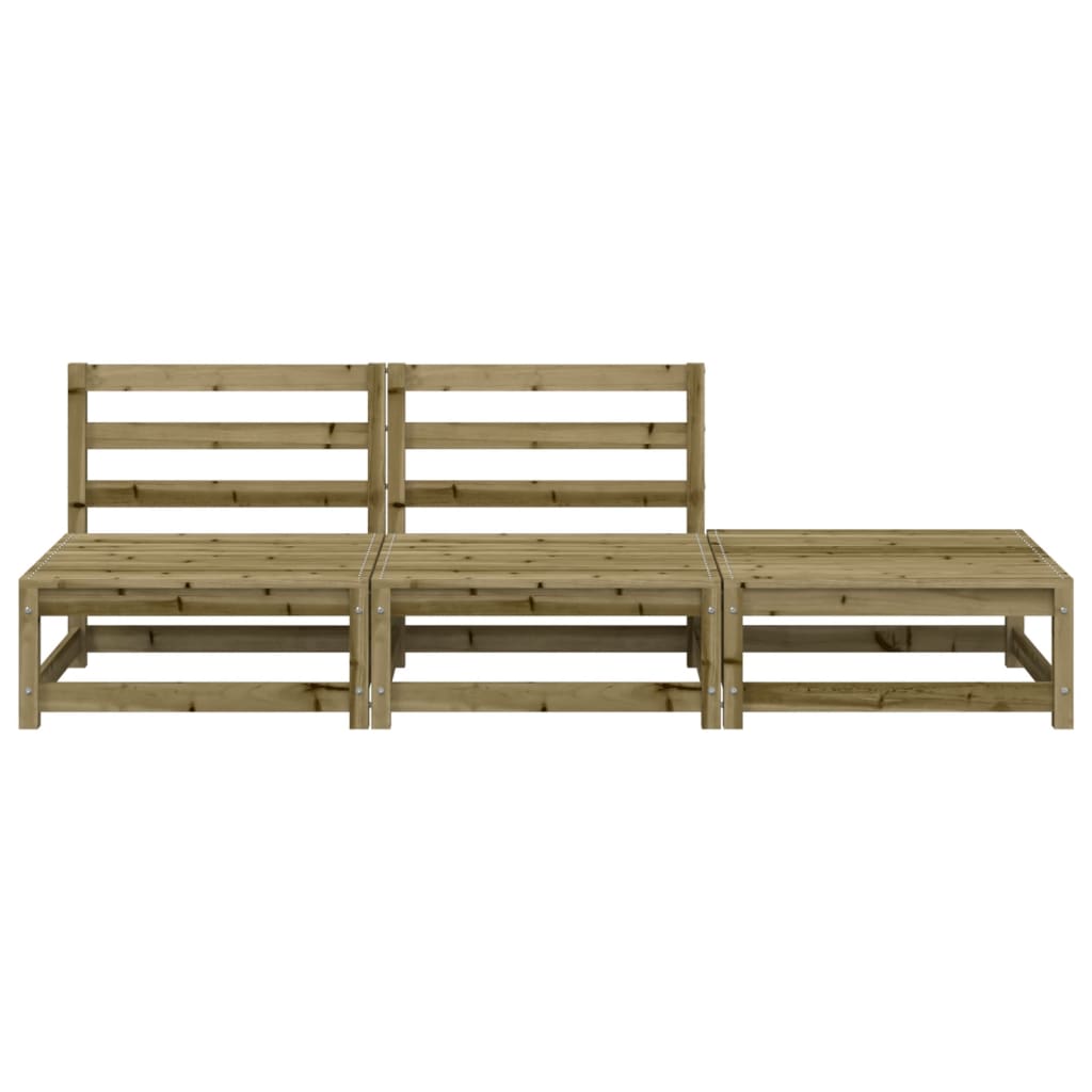 Canapea de grădină fără brațe cu taburet, lemn de pin tratat GartenMobel Dekor