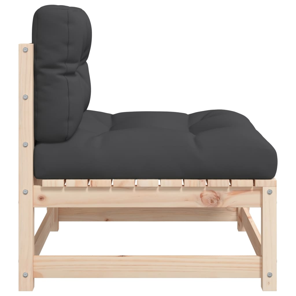 Canapea de grădină fără cotiere, cu perne, lemn masiv de pin GartenMobel Dekor