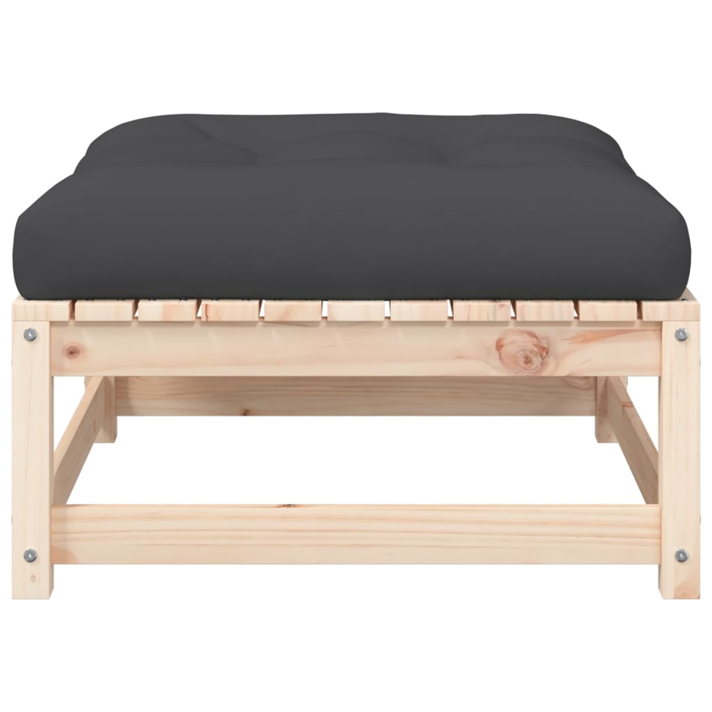 Canapea de grădină fără cotiere, cu perne și taburet GartenMobel Dekor