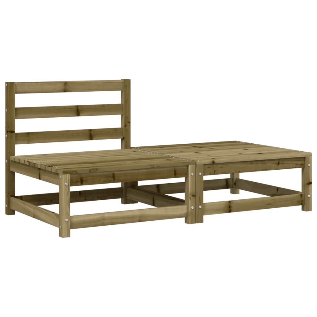 Canapea de grădină fără cotiere, cu perne și taburet GartenMobel Dekor