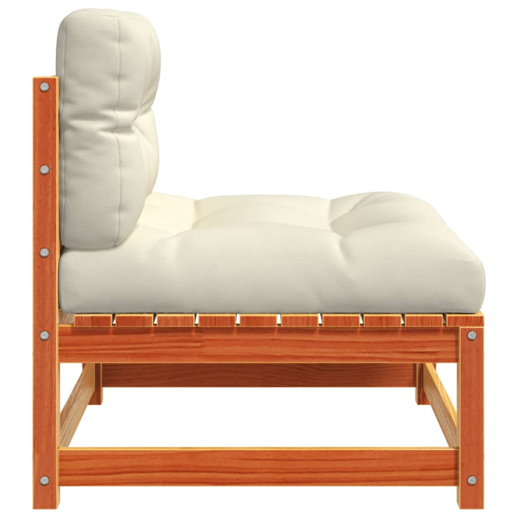 Canapele de grădină fără cotiere cu perne, 2 buc., maro ceruit GartenMobel Dekor