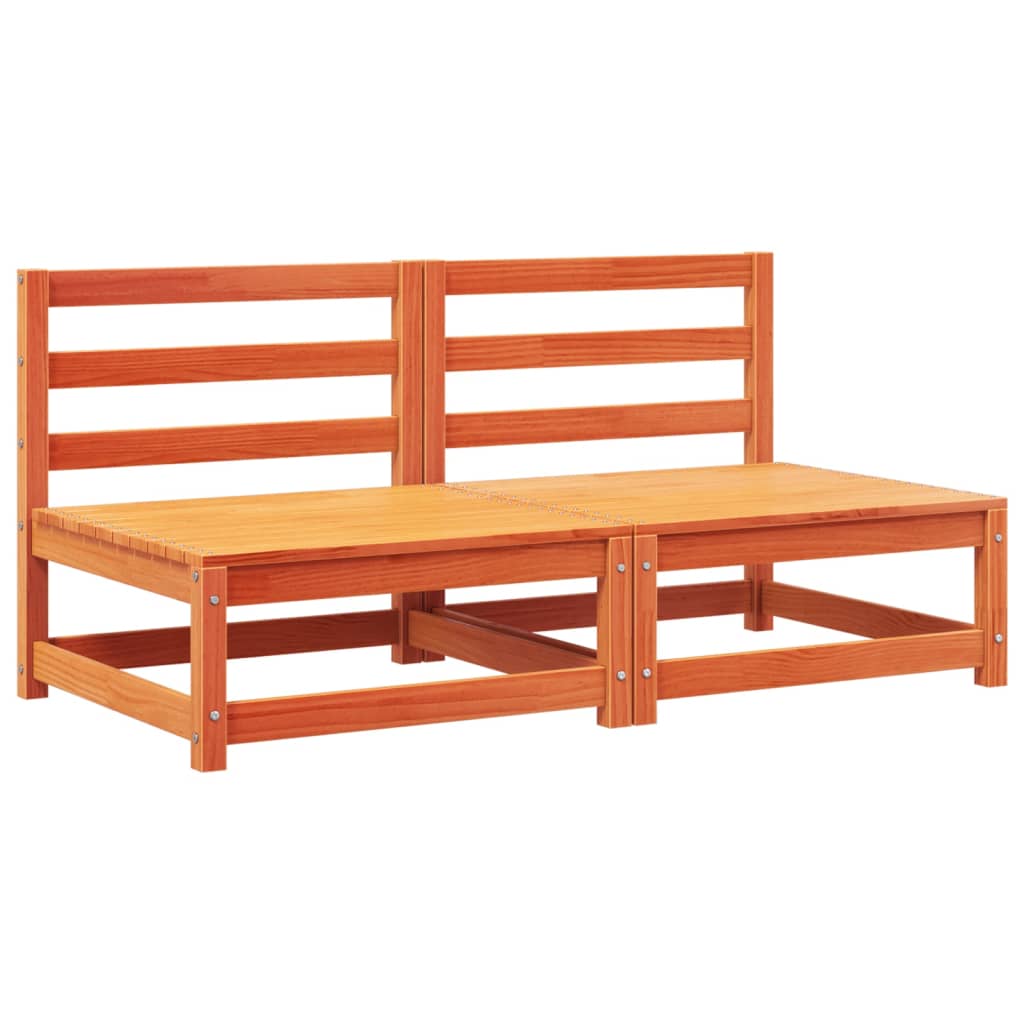 Canapele de grădină fără cotiere cu perne, 2 buc., maro ceruit GartenMobel Dekor