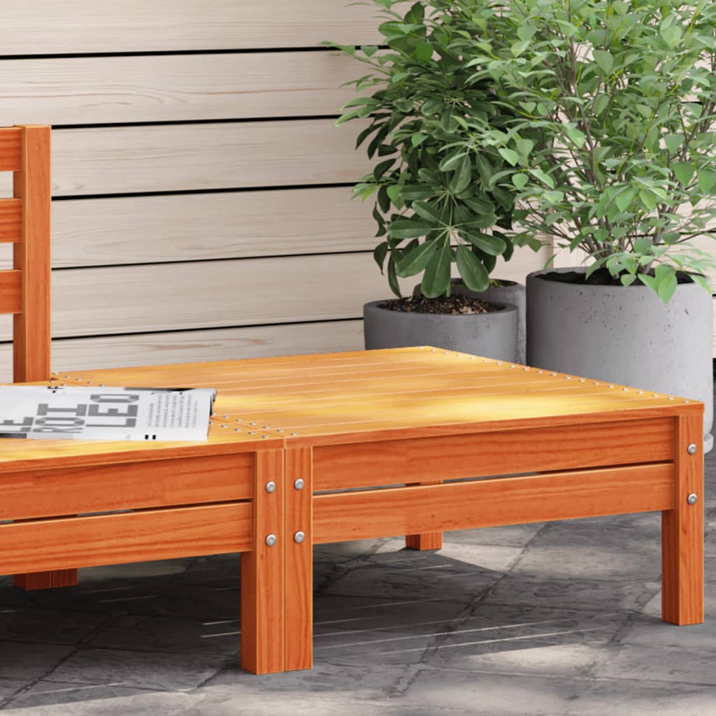 Taburet de grădină, maro ceruit, lemn masiv de pin GartenMobel Dekor