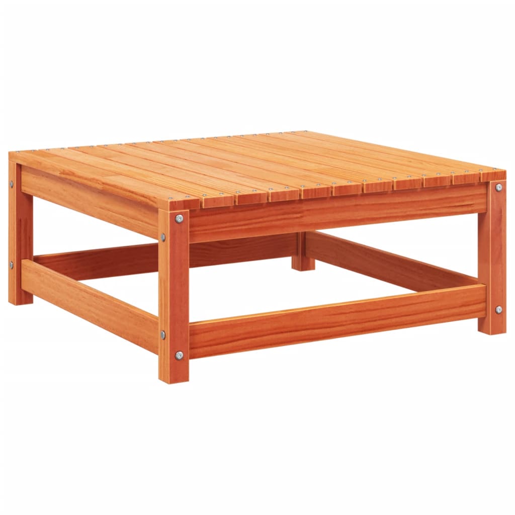 Taburet de grădină cu pernă, maro ceruit, lemn masiv de pin GartenMobel Dekor