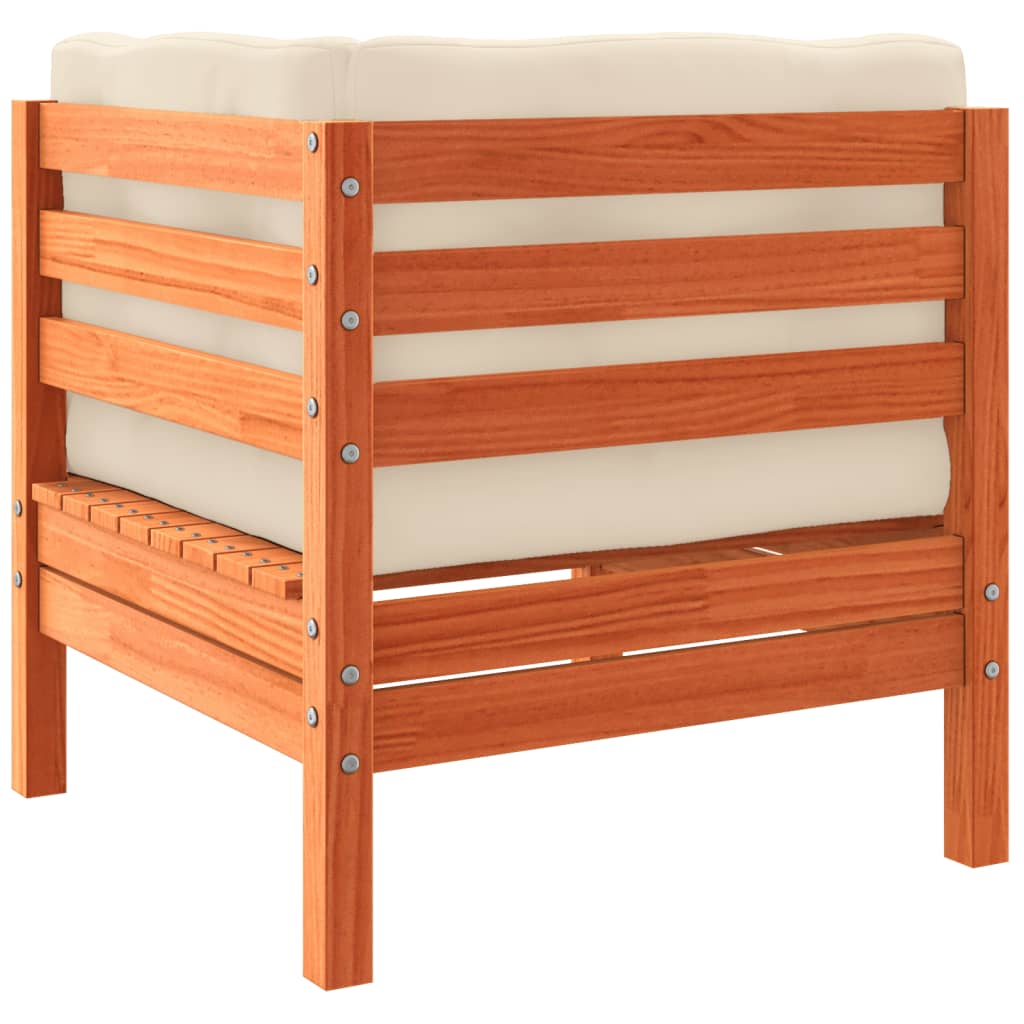 Canapea de colț cu perne pentru grădină, maro ceruit GartenMobel Dekor