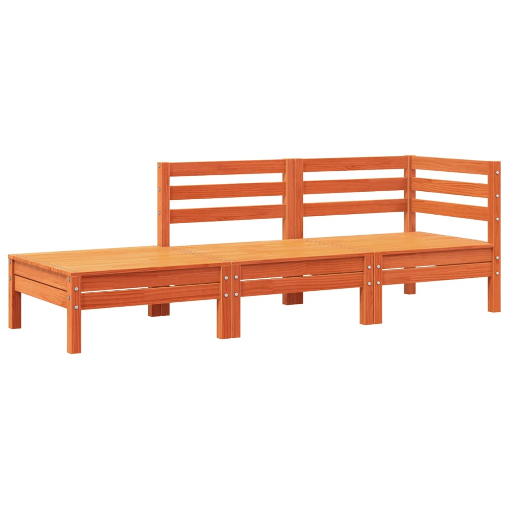 Canapea de grădină cu perne și taburet, lemn masiv de pin GartenMobel Dekor