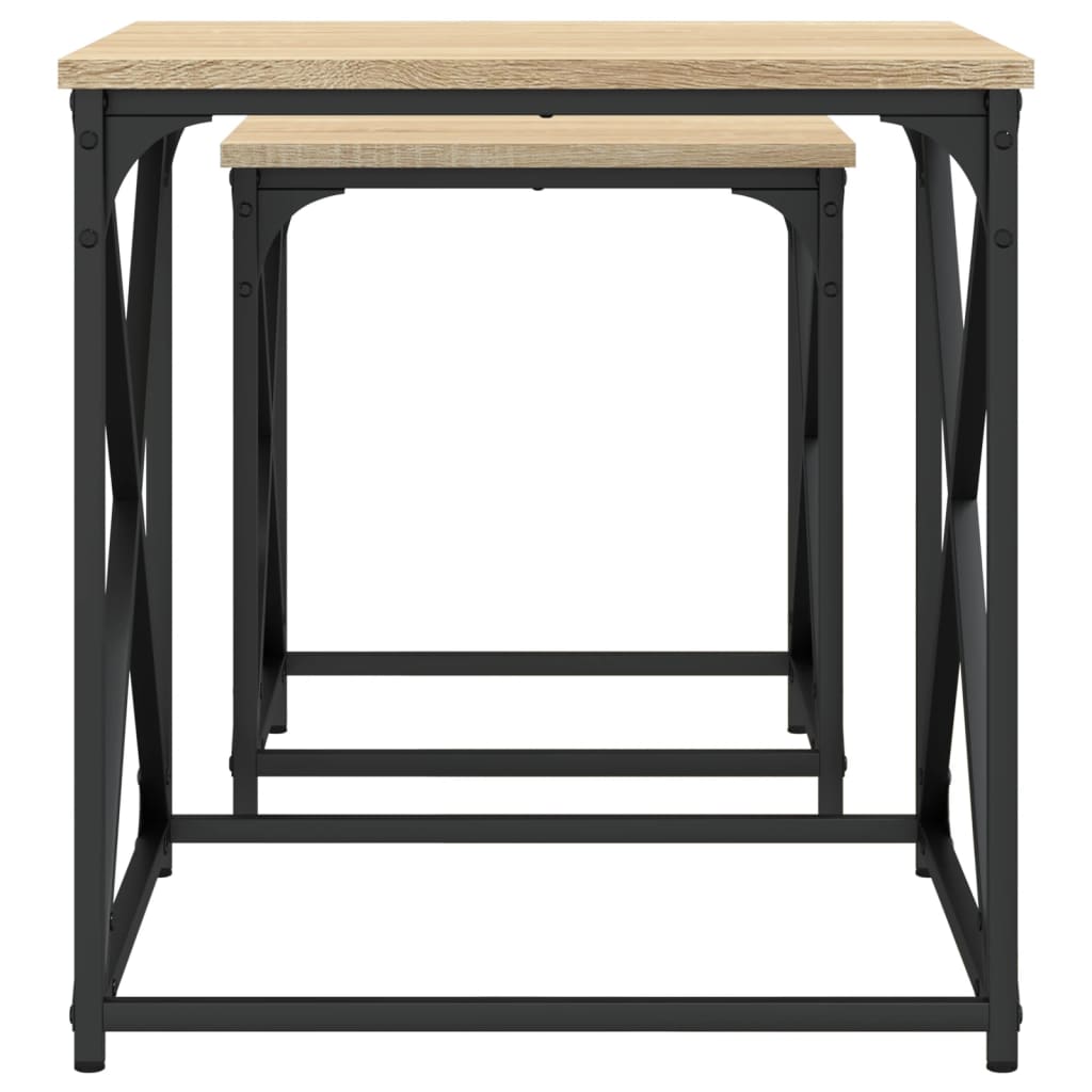Mese suprapuse de cafea, 2 buc, stejar sonoma, lemn prelucrat GartenMobel Dekor