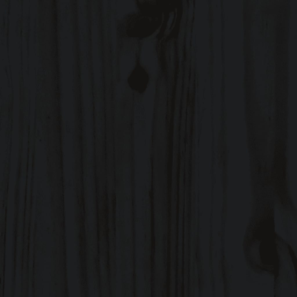 Pat de zi, negru, 80x200 cm, lemn masiv de pin GartenMobel Dekor