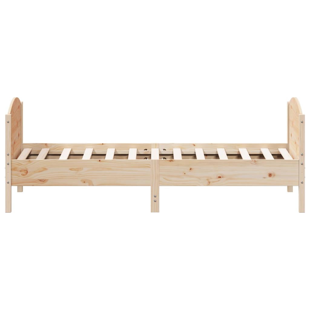 Cadru de pat cu tăblie, 90x190 cm, lemn masiv pin GartenMobel Dekor