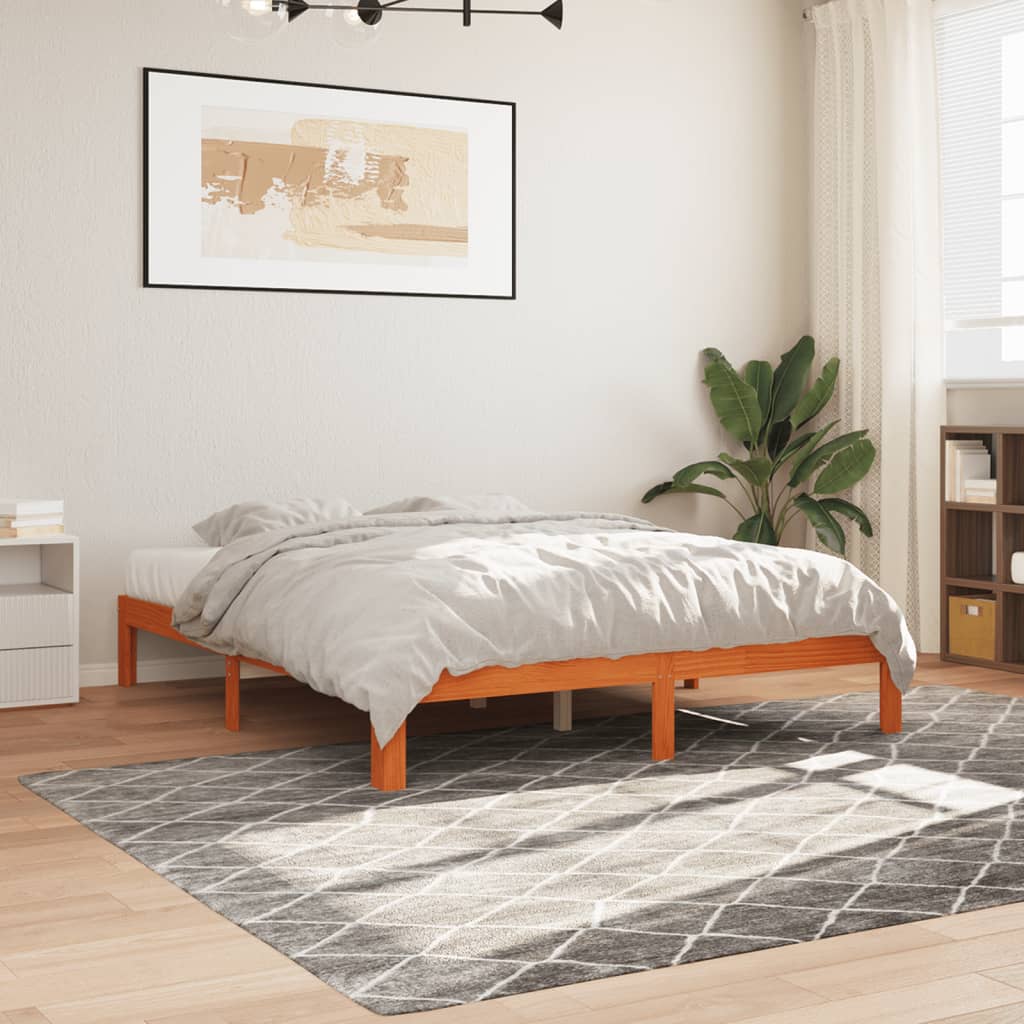Cadru de pat, maro ceruit, 180x200 cm, lemn masiv de pin GartenMobel Dekor
