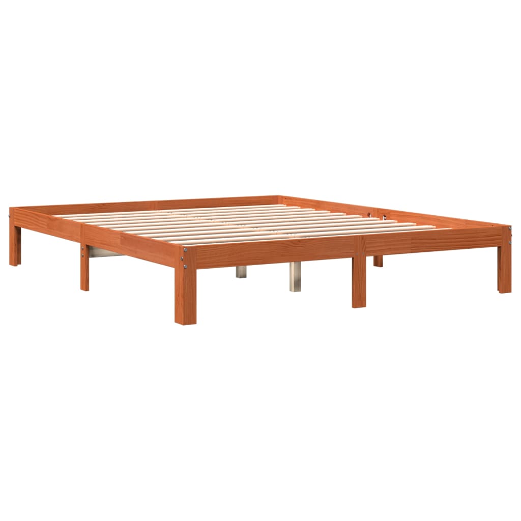 Cadru de pat, maro ceruit, 180x200 cm, lemn masiv de pin GartenMobel Dekor