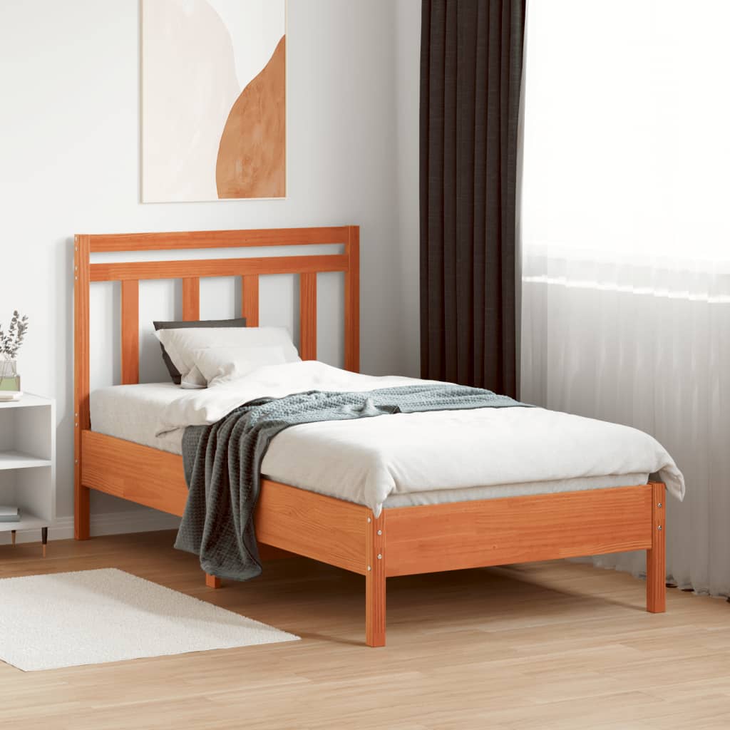 Tăblie de pat, maro ceruit, 100 cm, lemn masiv de pin GartenMobel Dekor