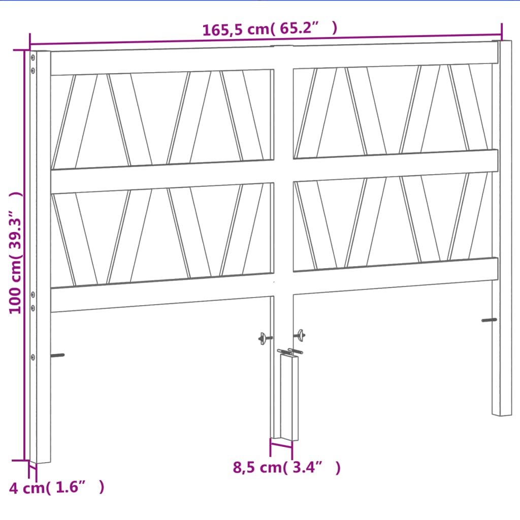 Tăblie de pat, maro ceruit, 160 cm, lemn masiv de pin GartenMobel Dekor