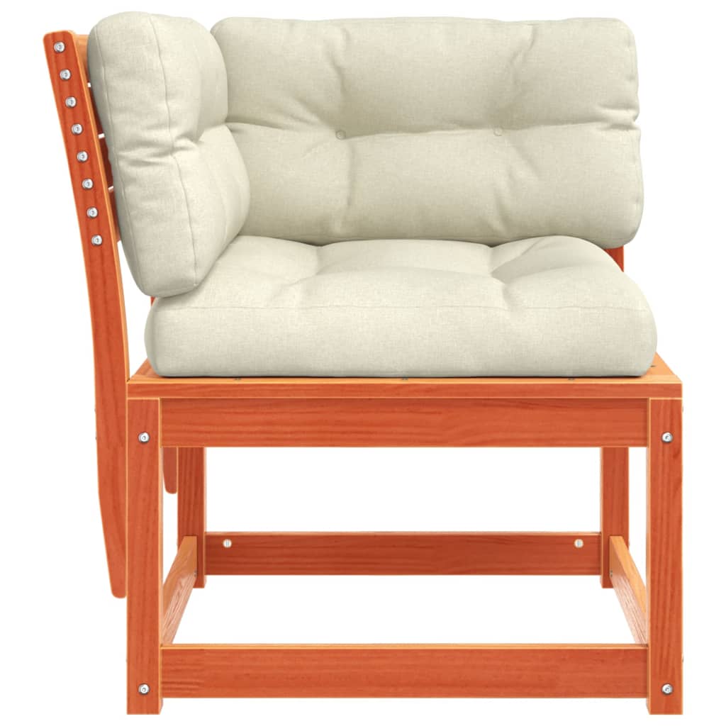 Canapea colțar cu perne de grădină, maro, 73x73x78 cm lemn pin GartenMobel Dekor