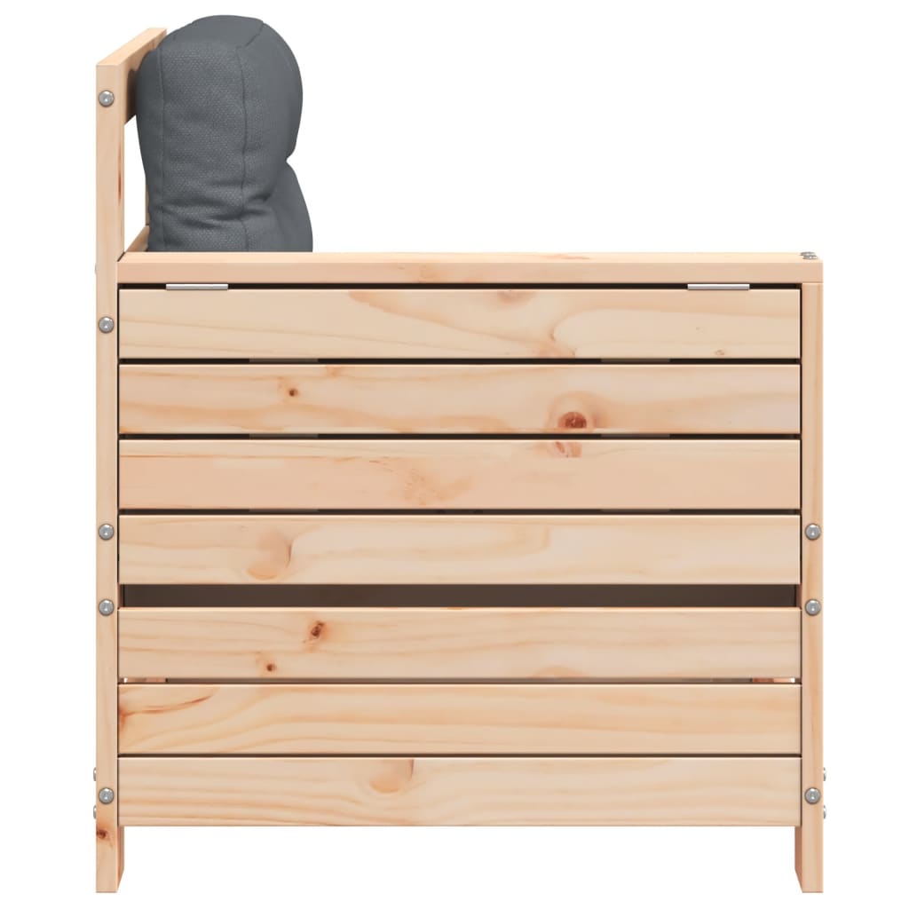 Canapea grădină cotieră cu perne, lemn masiv de pin GartenMobel Dekor