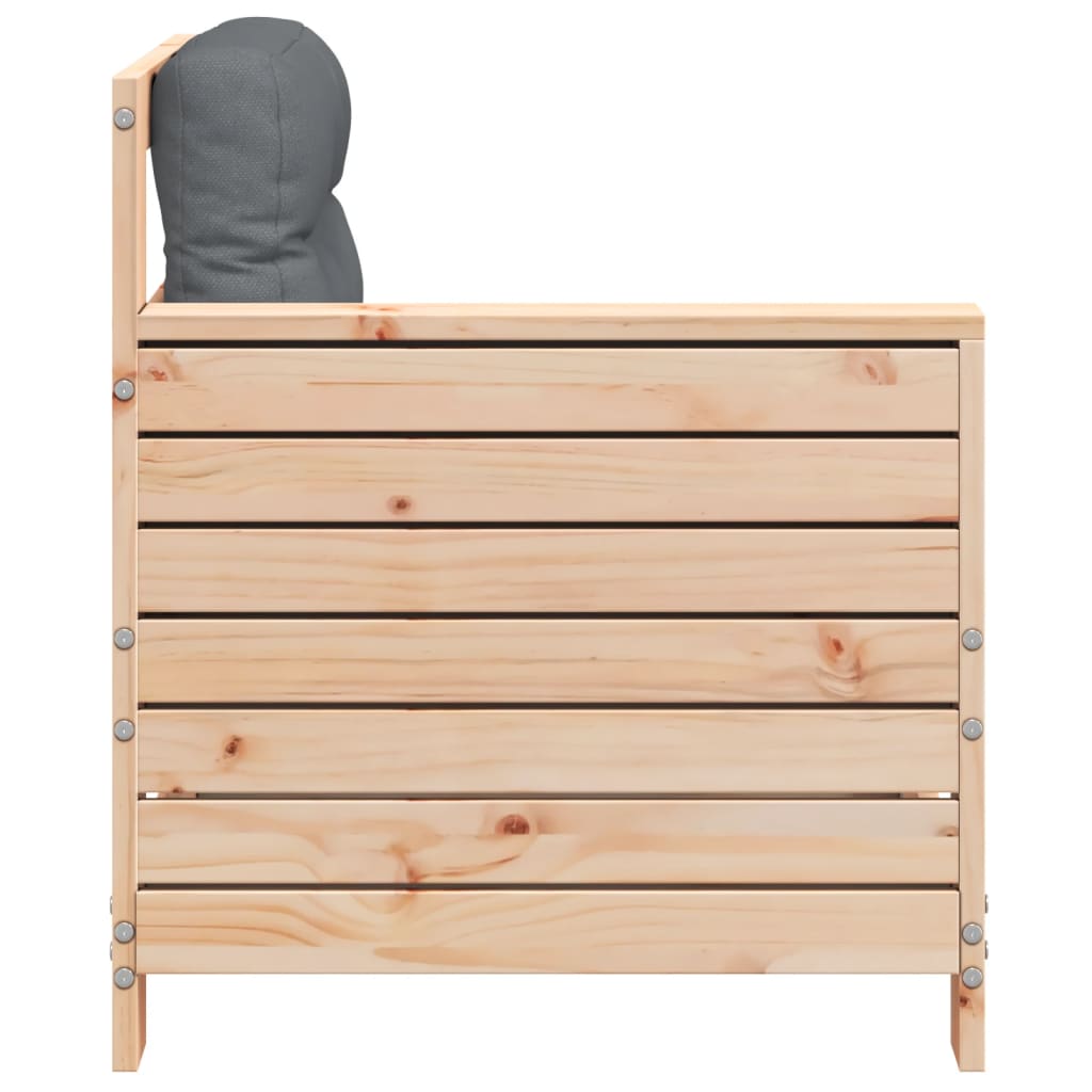 Canapea grădină cotieră cu perne, lemn masiv de pin GartenMobel Dekor