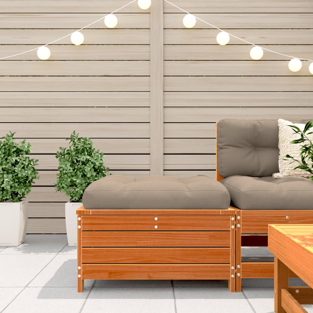 Taburet de grădină, maro ceruit, 62x63,5x32 cm, lemn masiv pin GartenMobel Dekor