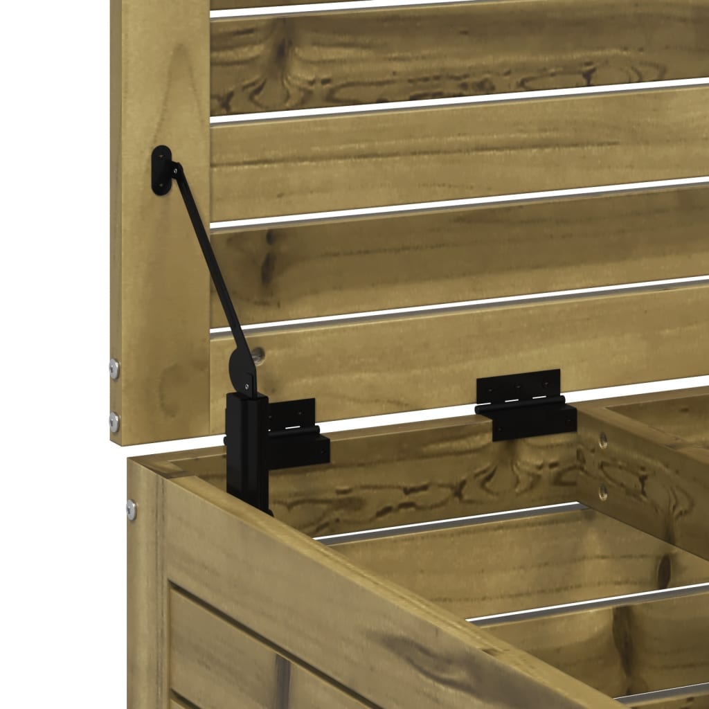 Taburet de grădină cu pernă, lemn de pin tratat GartenMobel Dekor