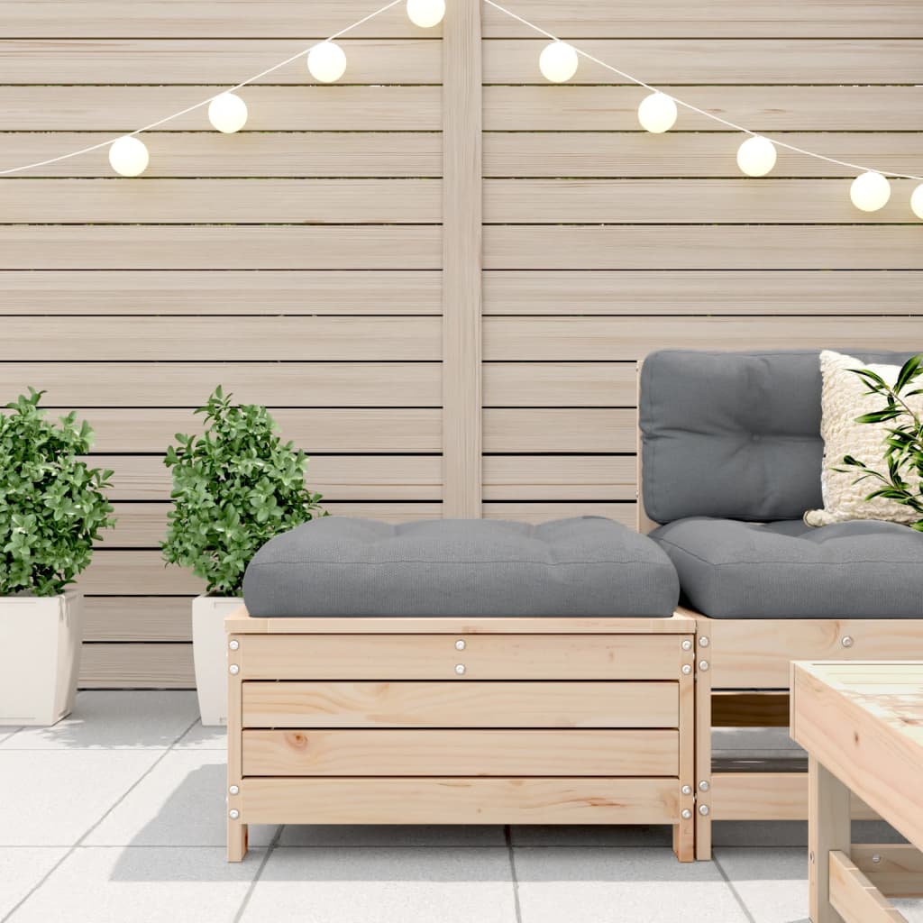 Taburet de grădină cu pernă, lemn masiv de pin GartenMobel Dekor