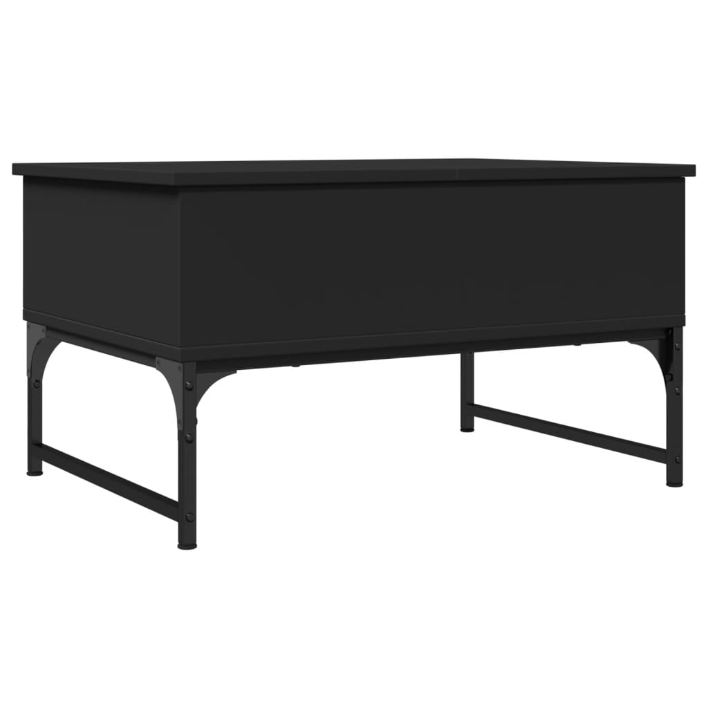 Măsuță de cafea, negru, 70x50x40 cm, lemn prelucrat și metal GartenMobel Dekor
