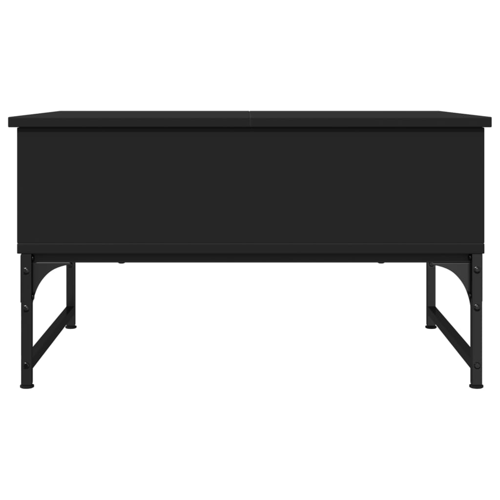 Măsuță de cafea, negru, 70x50x40 cm, lemn prelucrat și metal GartenMobel Dekor