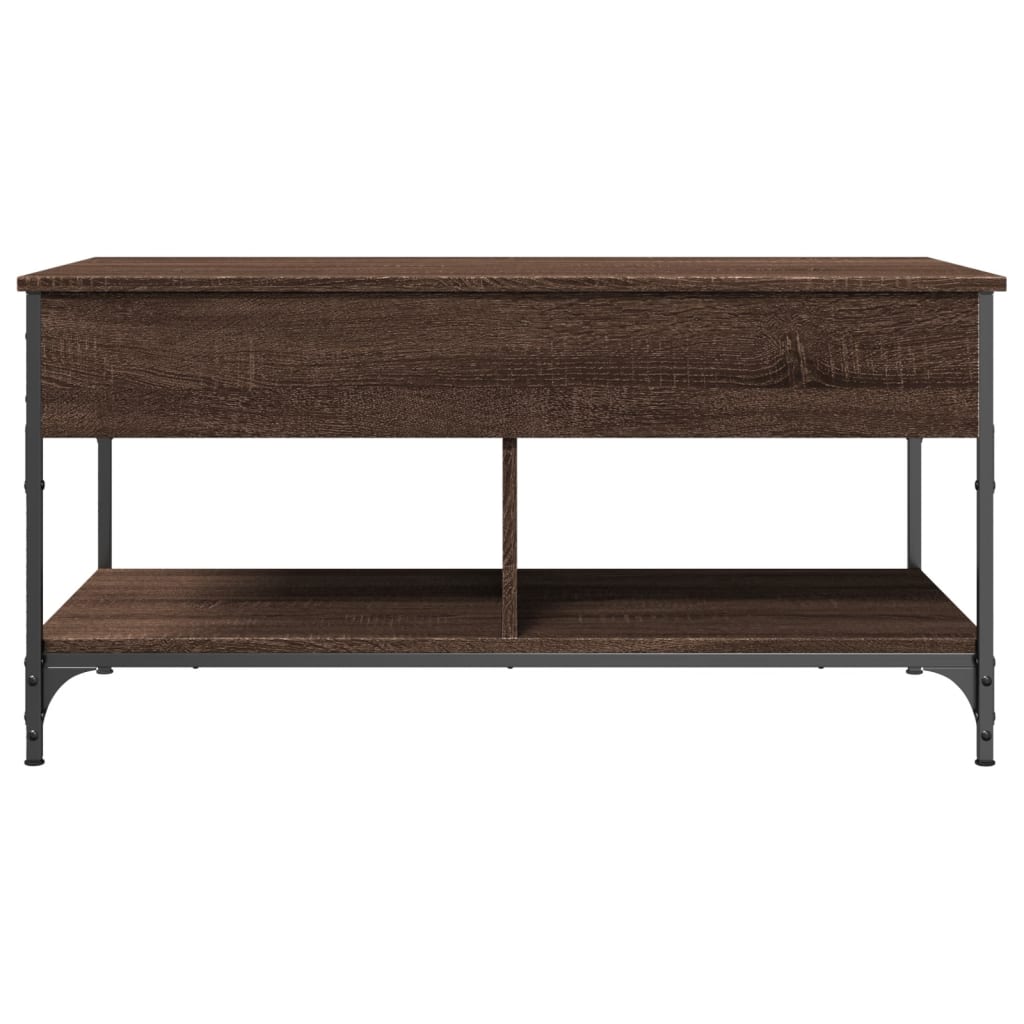Măsuță de cafea stejar maro 100x50x50 cm lemn prelucrat/metal GartenMobel Dekor