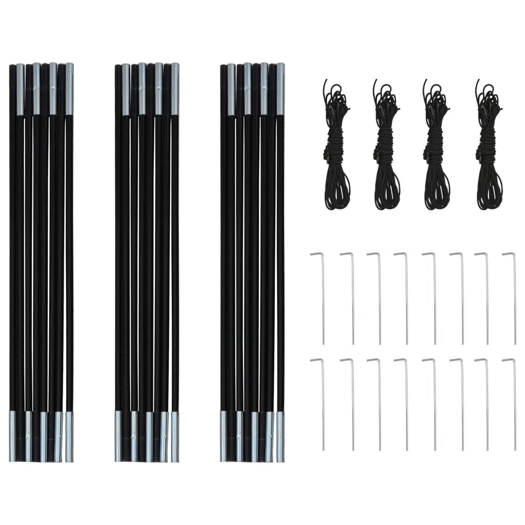 Cort de camping, 4 persoane, bleumarin/galben GartenMobel Dekor