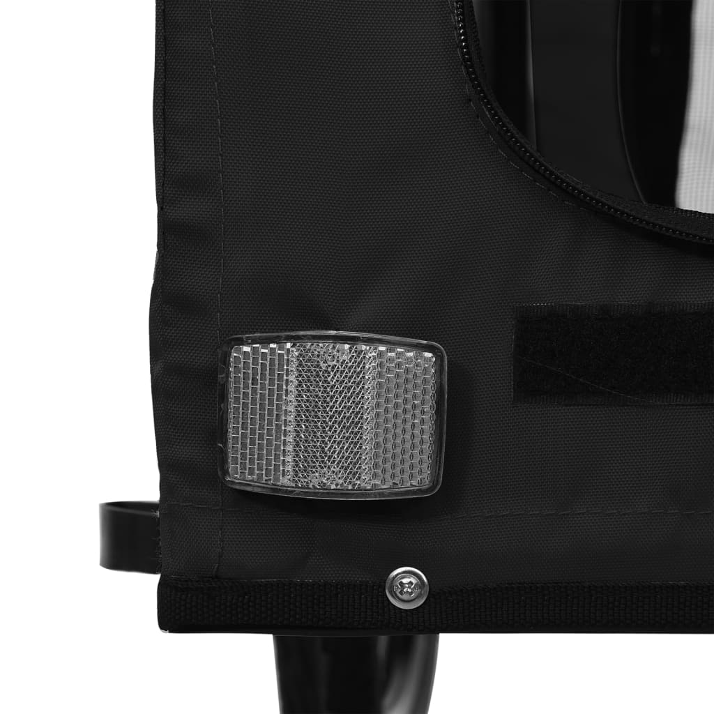 Remorcă bicicletă animale companie, negru, textil oxford/fier GartenMobel Dekor