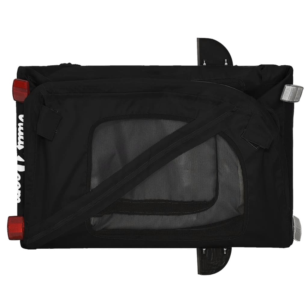 Remorcă bicicletă animale companie, negru, textil oxford/fier GartenMobel Dekor