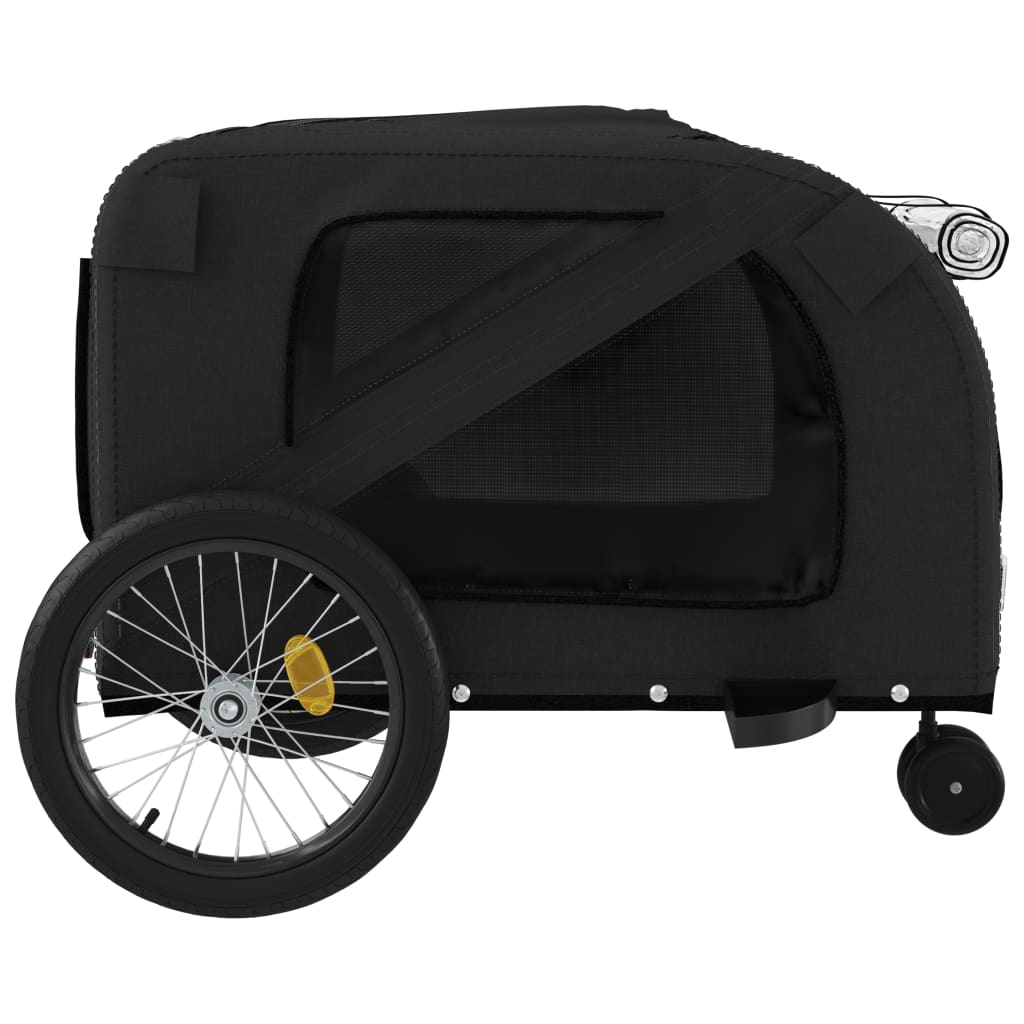 Remorcă bicicletă animale companie, negru, textil oxford/fier GartenMobel Dekor