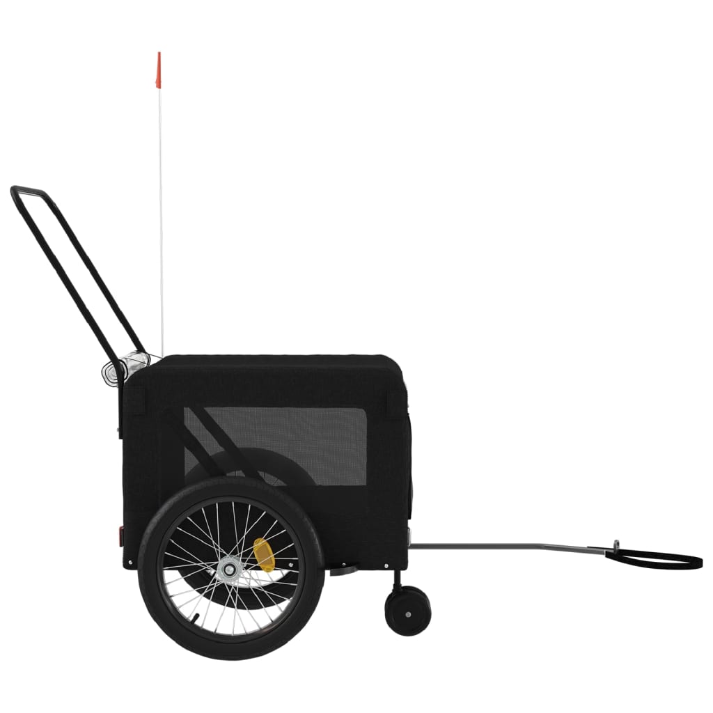Remorcă bicicletă animale companie, negru, textil oxford/fier GartenMobel Dekor
