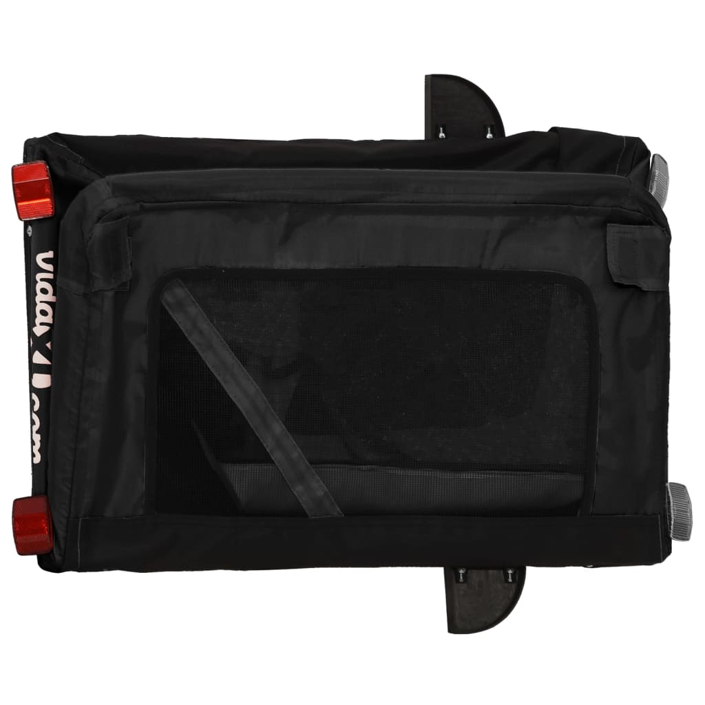 Remorcă bicicletă animale companie, negru, textil oxford/fier GartenMobel Dekor