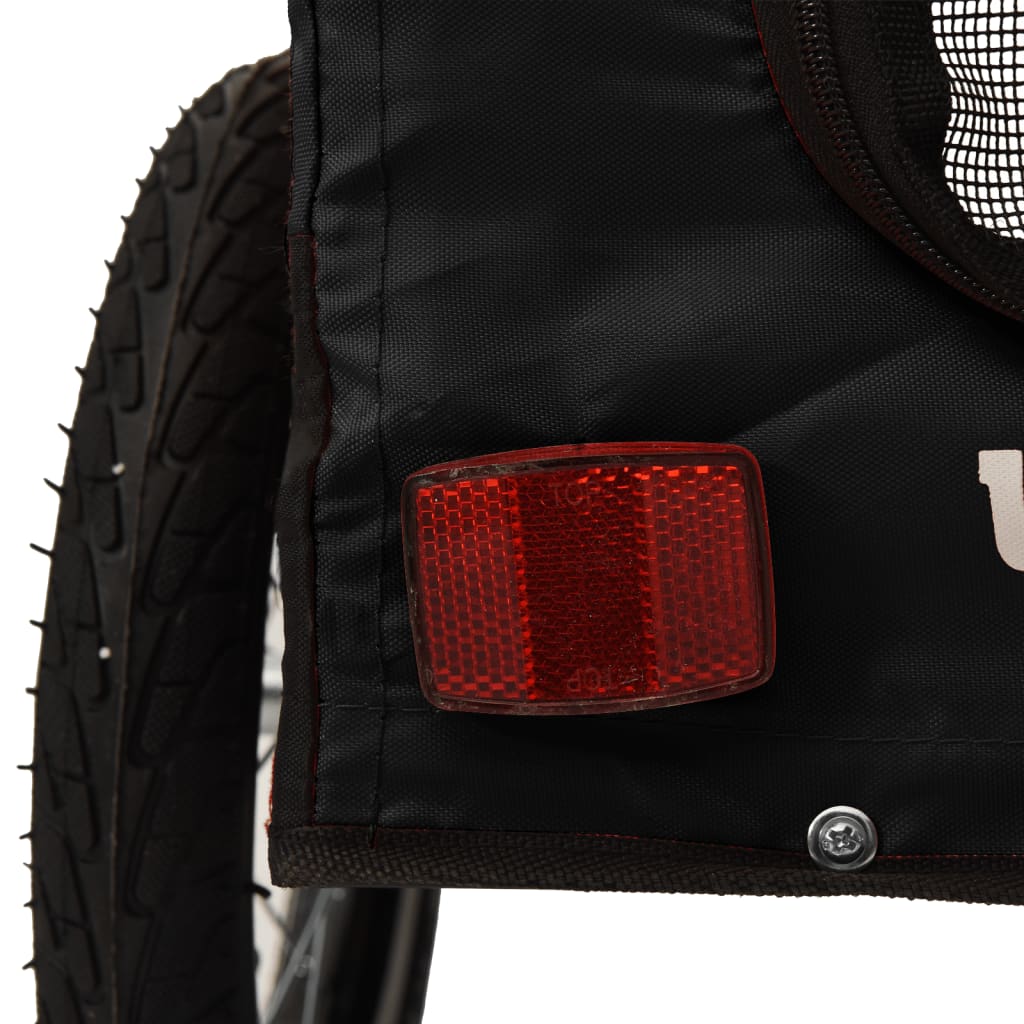 Remorcă bicicletă animale companie, negru, textil oxford/fier GartenMobel Dekor