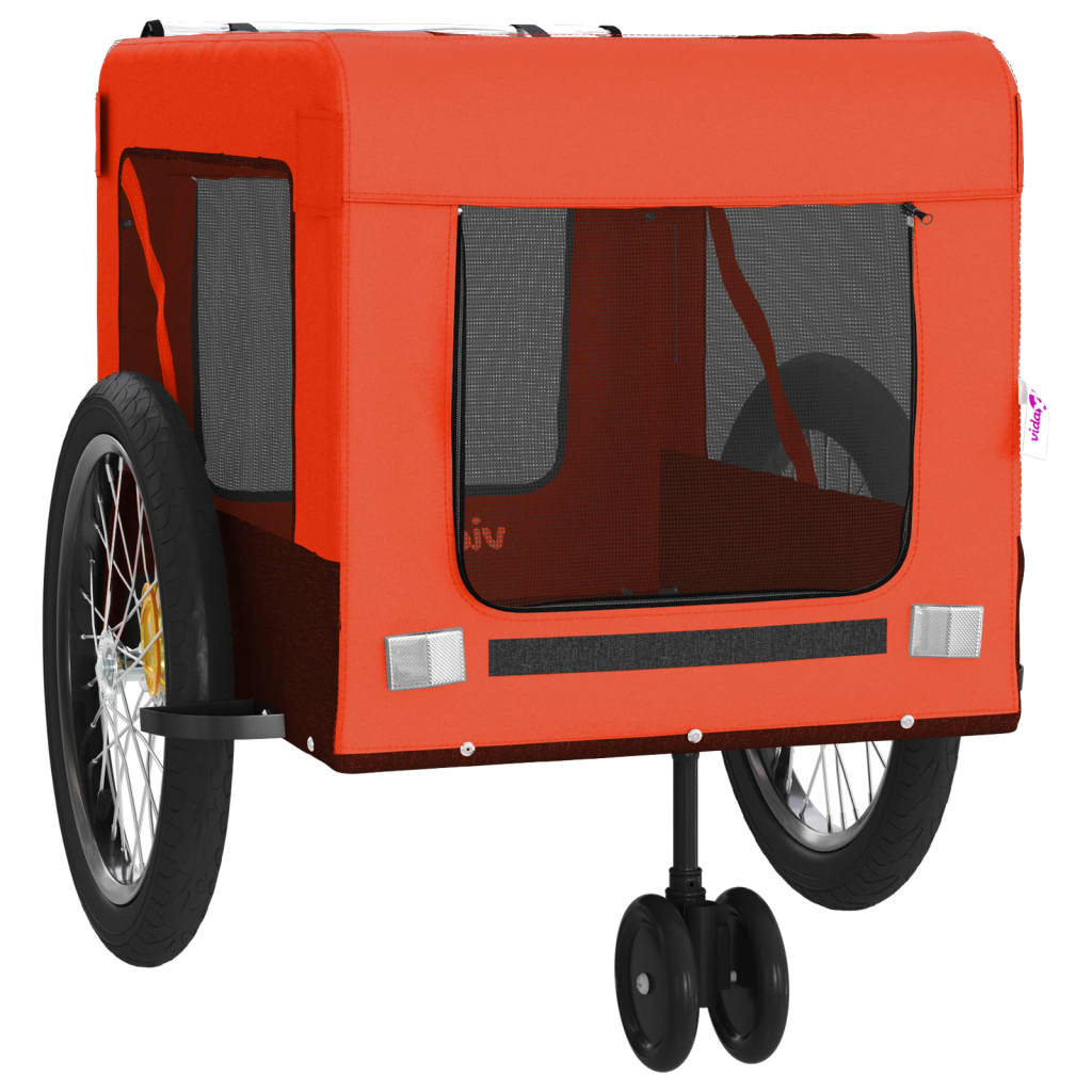 Remorcă bicicletă animale companie portocaliu/negru oxford/fier GartenMobel Dekor
