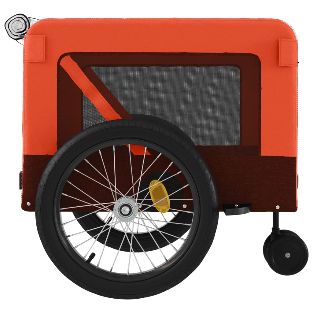 Remorcă bicicletă animale companie portocaliu/negru oxford/fier GartenMobel Dekor