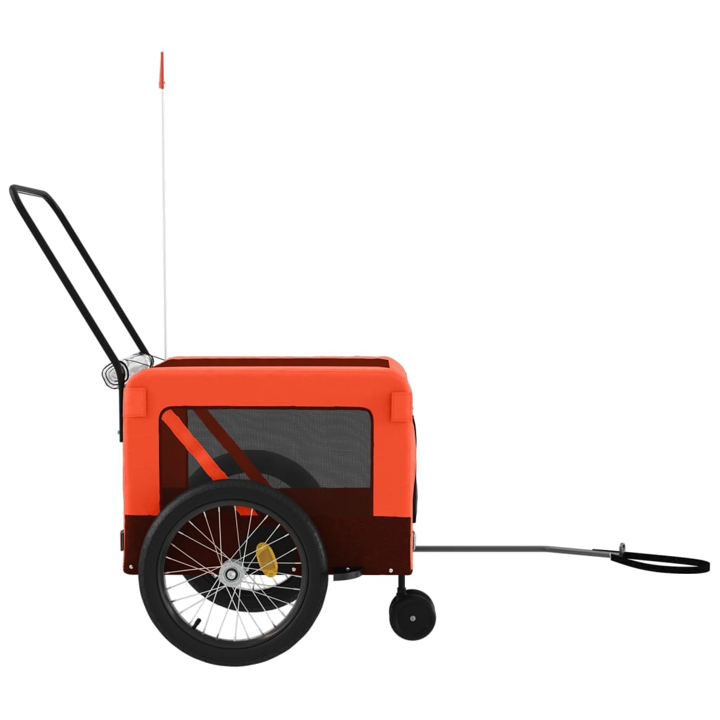 Remorcă bicicletă animale companie portocaliu/negru oxford/fier GartenMobel Dekor