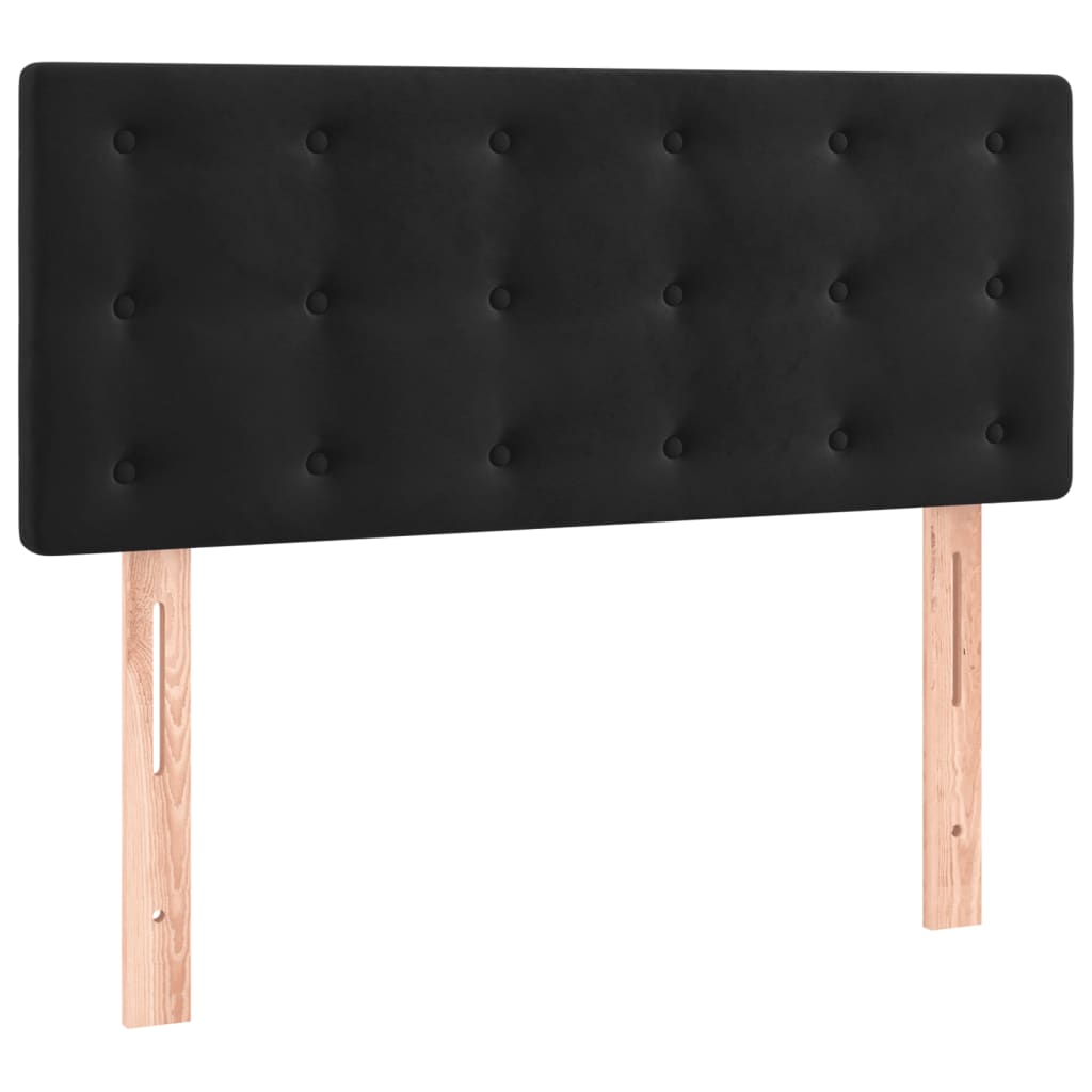 Pat box spring cu saltea, negru, 120x190 cm, catifea GartenMobel Dekor