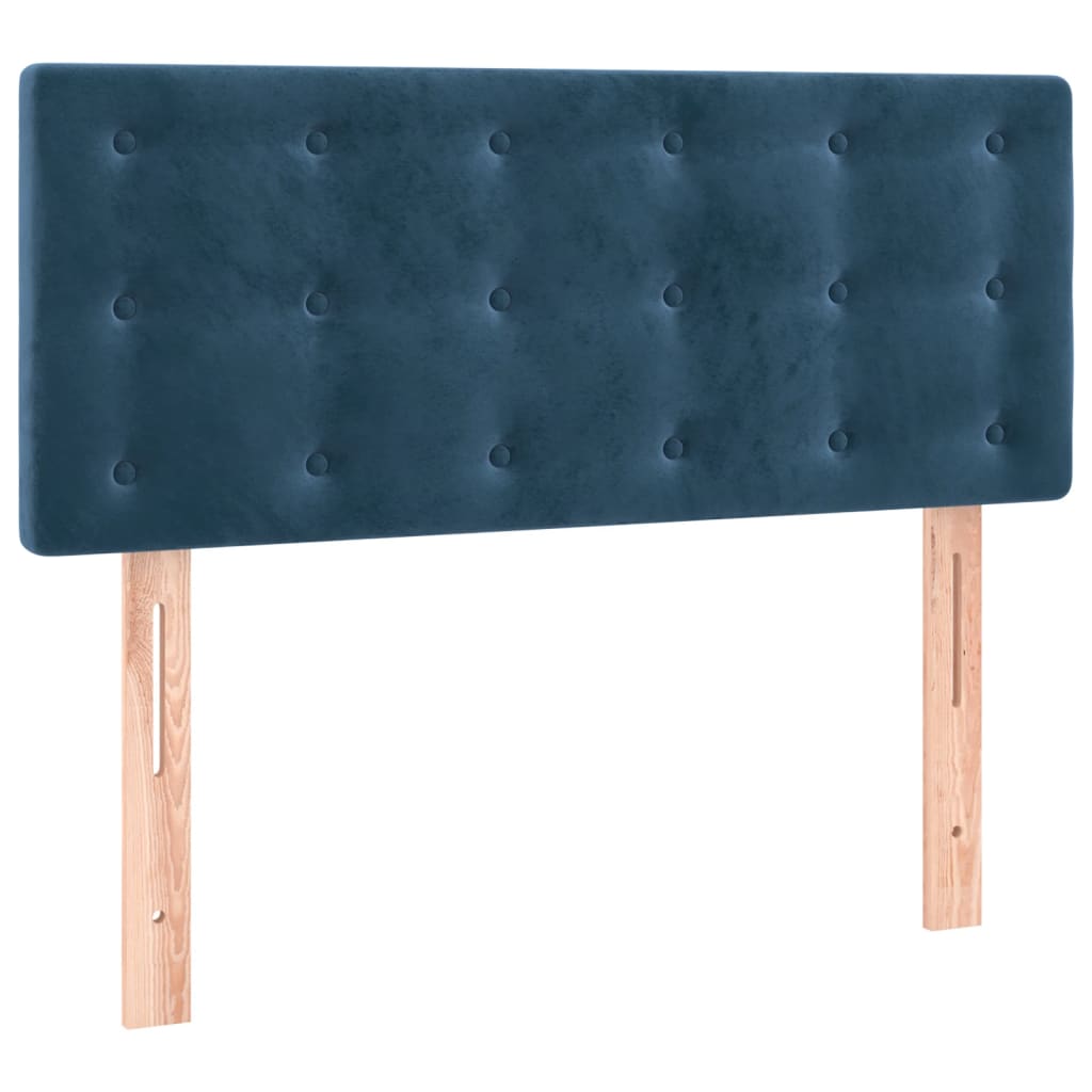 Pat box spring cu saltea, albastru închis, 120x200 cm, catifea GartenMobel Dekor