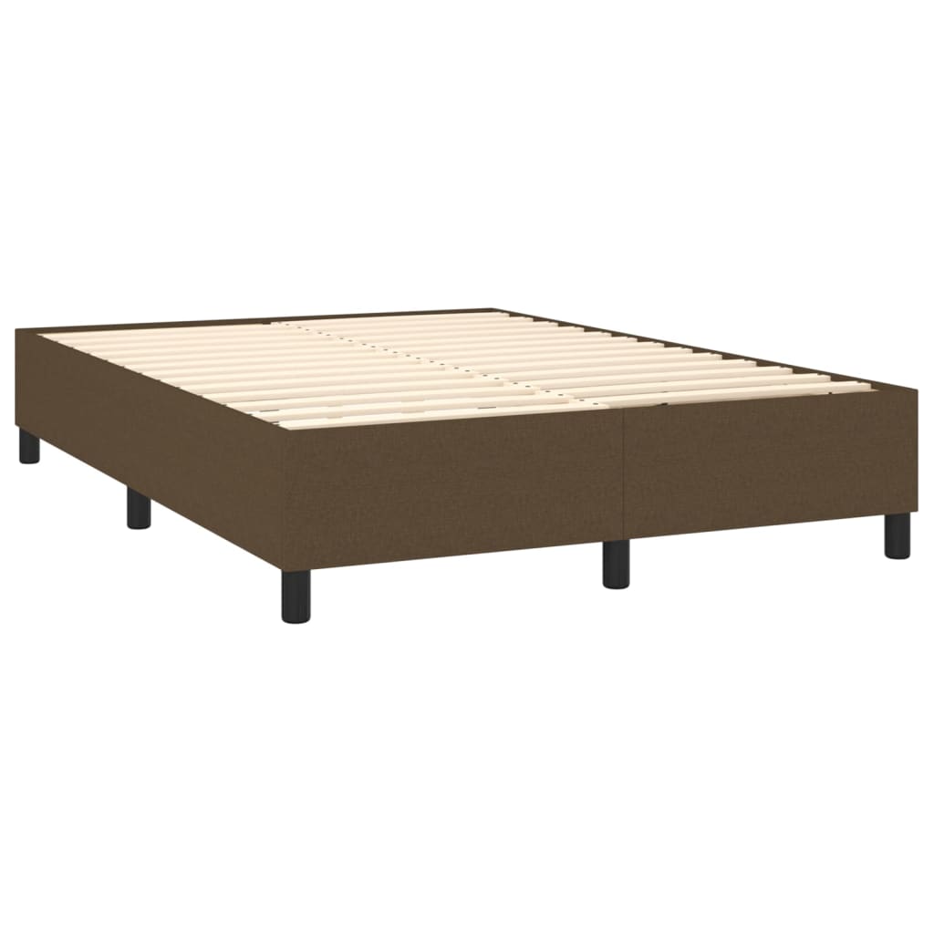 Pat continental cu saltea, maro închis, 140x200 cm, textil GartenMobel Dekor