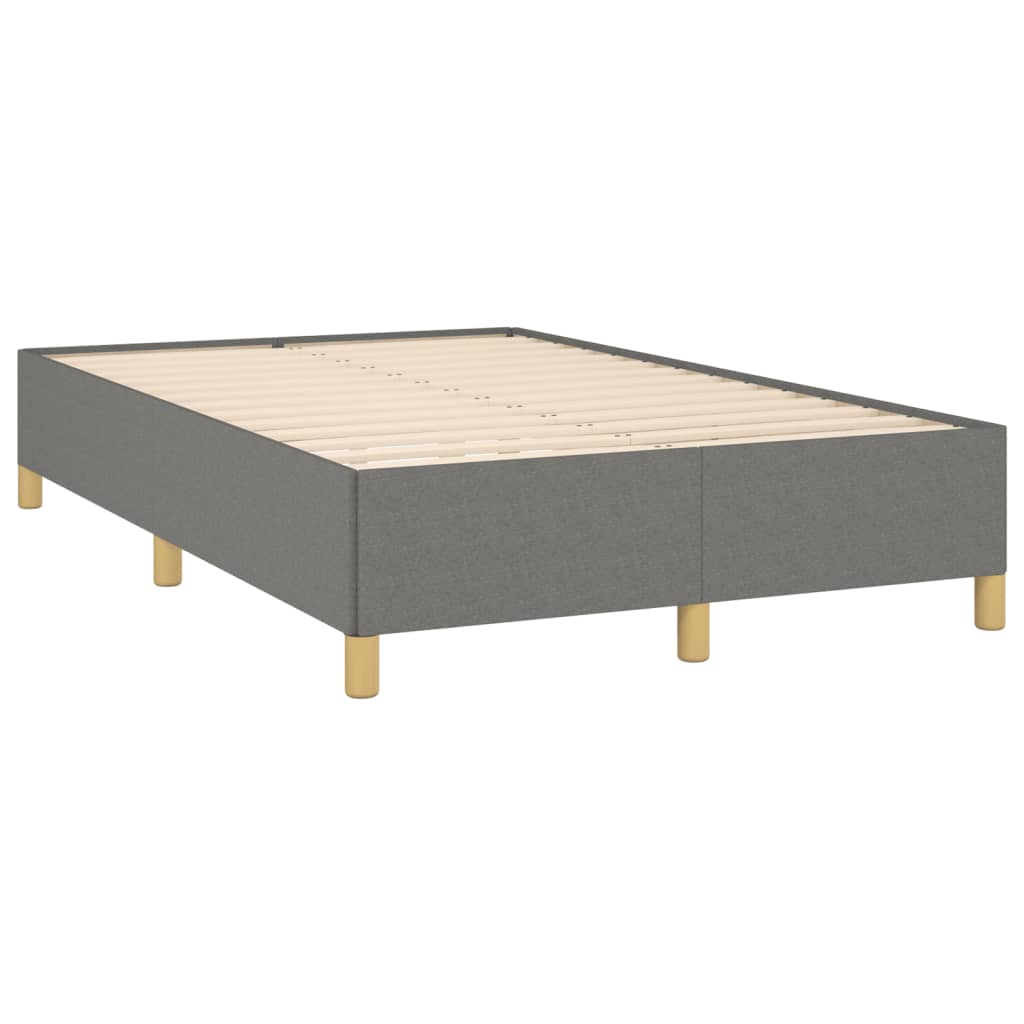 Pat box spring cu saltea, gri închis, 120x190 cm, textil GartenMobel Dekor