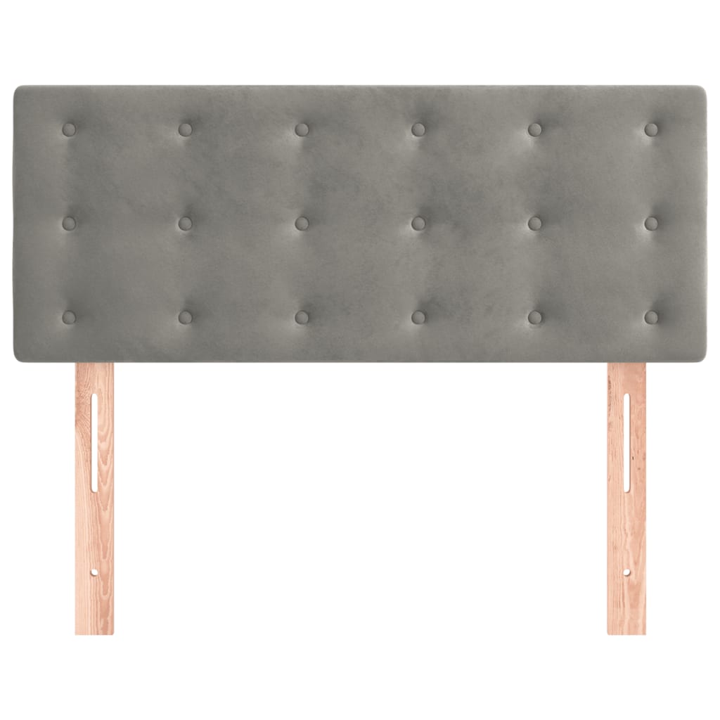 Tăblie de pat, gri deschis, 100x5x78/88 cm, catifea GartenMobel Dekor