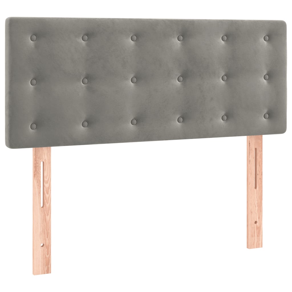 Tăblie de pat, gri deschis, 100x5x78/88 cm, catifea GartenMobel Dekor