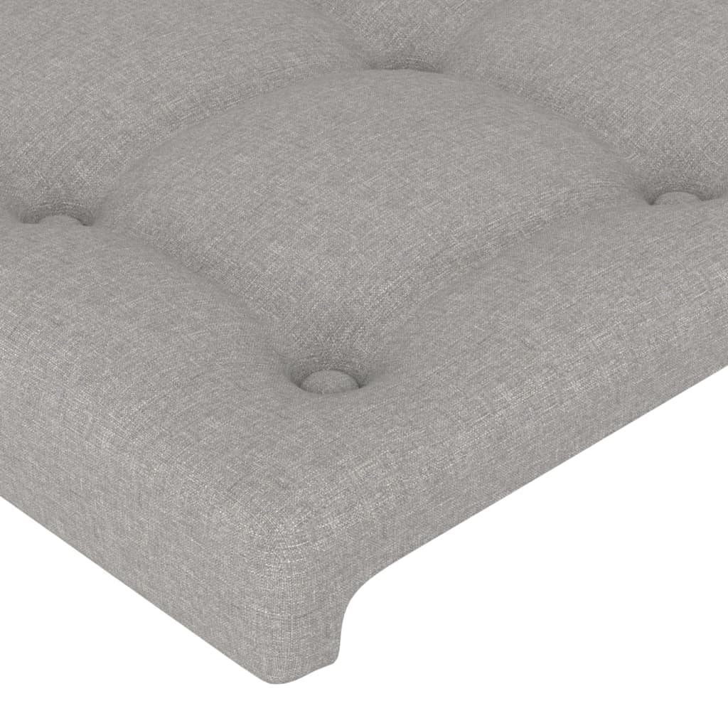 Tăblii de pat, 2 buc, gri deschis, 80x5x78/88 cm, textil GartenMobel Dekor