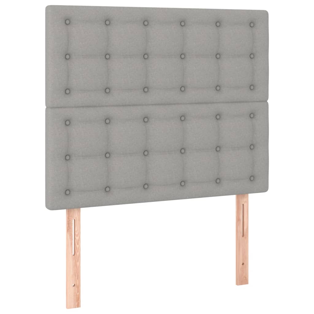 Tăblii de pat, 2 buc, gri deschis, 80x5x78/88 cm, textil GartenMobel Dekor