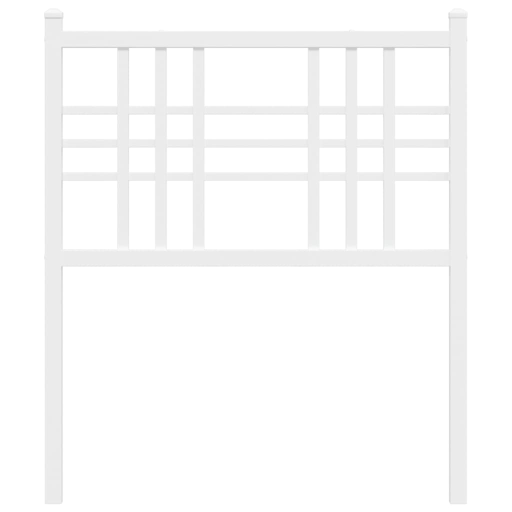 Tăblie de pat metalică, alb, 75 cm GartenMobel Dekor