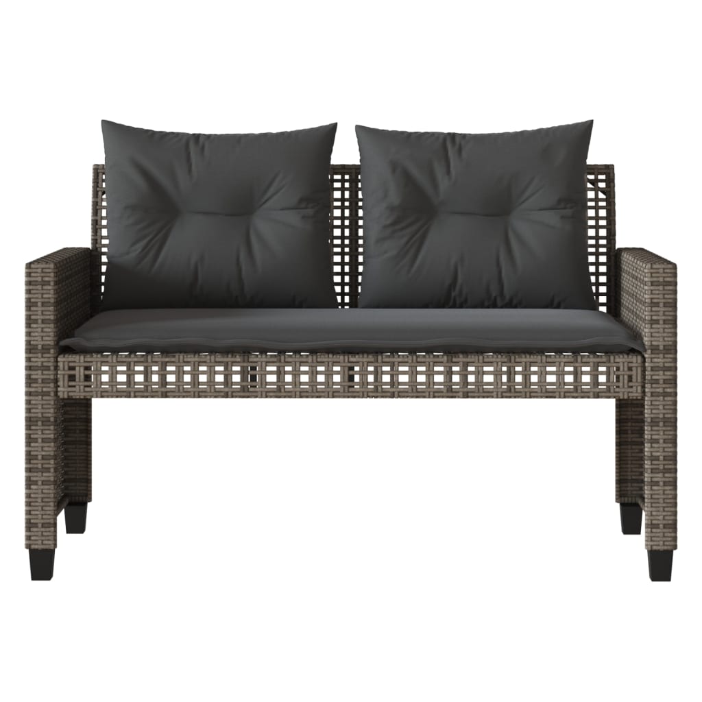 Set canapele de grădină cu perne, 4 piese gri, poliratan/sticlă GartenMobel Dekor