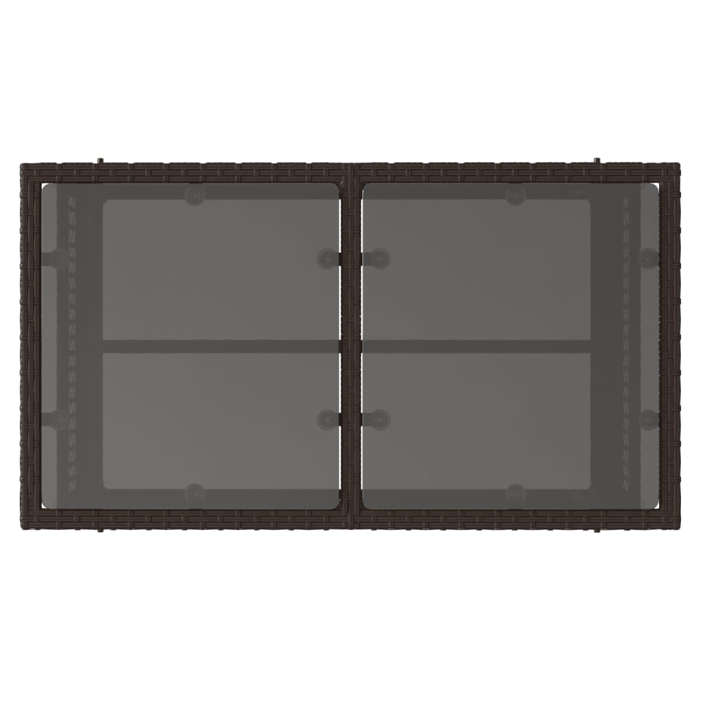 Set canapele de grădină cu perne, 4 piese maro poliratan/sticlă GartenMobel Dekor